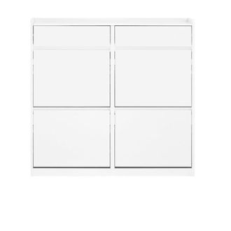 SoBuy Scarpiera salvaspazio Slim Portascarpe regolabili con cassetti Bianco 98x19x95cm FSR169-W - Sobuy