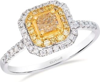 Le Vian Ladies Sunny Yellow Rings set in 14K Strawberry Gold