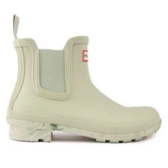 Hunter Womens Original Chelsea Boots - Green Rubber - Size UK 4