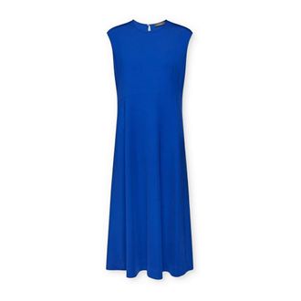 Elena Miro Dames, Jurken, Blauw, Maat: S Jersey