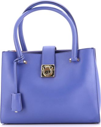 Ferragamo Gancio Lock Tote Leather Small