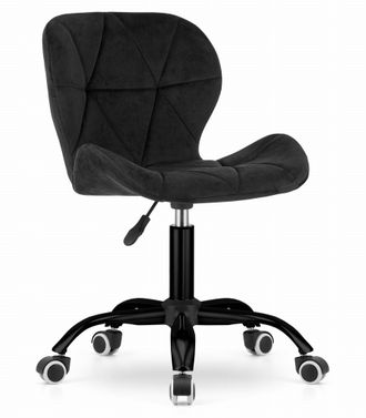OEM Silla Giratoria De Terciopelo Noto - Negra