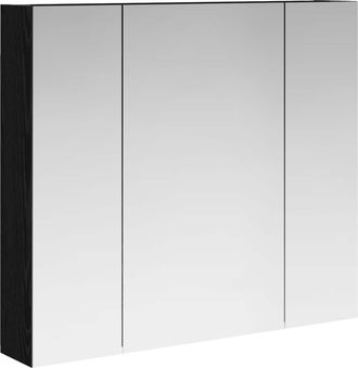 vidaXL Armario Con Espejo De Ba&ntilde;o Roble Negro 80 X 14.5 X 70 Cm Vidaxl