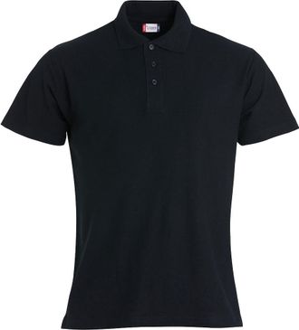 Clique Clique Mens Slim Fit Piquet Polo Shirt - Black 3XL