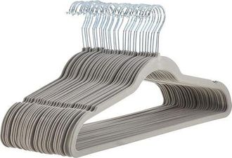 OEM Perchas Delgadas De Terciopelo Amazon Basics, Antideslizantes, Gris/plateado, Paquete De 30