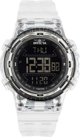 Invicta Racing Silicone Strap Watch, 52mm in Black Clear at Nordstrom Rack, Size 52 Mm