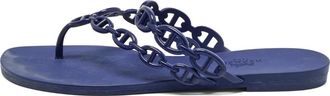 Herm&egrave;s Infradito con catena - Blu