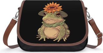 Generic Magical Toad Witch Small Womens Crossbody Bags Shoulder Handbag with Adjustable Strap for Travel