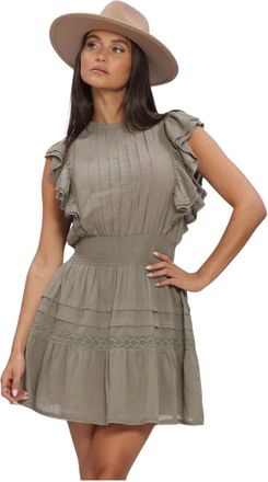 Notre-V Kleedjes, Dames, Groen, S, Nv-Henje Mini Jurk