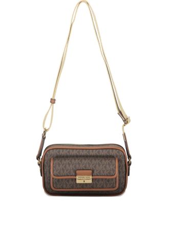 Michael Kors Bradshaw monogram flap-pocket shoulder bag - Brown
