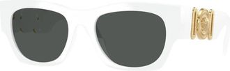 Versace Stijlvolle zonnebril in zwarte tint - Heren - Zonnebrillen - Wit - 52 MM - Accessoires