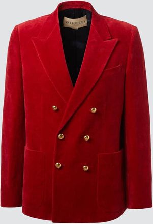 Valentino Blazer in velluto di cotone e lino