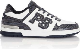 Plein Sport Low-Top Sneakers Ps Cocco Unisex in White/darkblue at Nordstrom, Size 42
