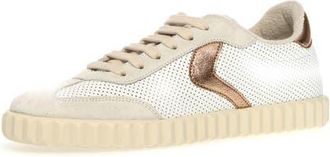 Voile Blanche Ines Perforated Low Top Sneaker in White Cipria at Nordstrom, Size 7Us