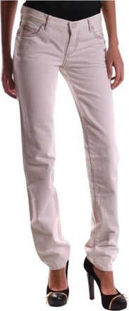 Alexander McQueen Witte katoenen jeans met zakken - Dames - Slim Fit Jeans - Wit - W27 - Katoen - Jeans