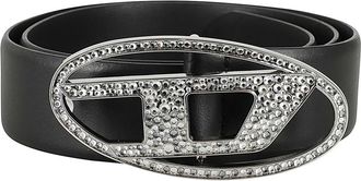 Diesel Stijlvolle Strass Armband - Dames - Riemen - Zwart - 80 CM - Accessoires