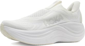 Hoka One One Skyward Laceless Mens Running Shoes White/White : 10.5 D - Medium, Synthetic