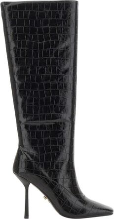 Twentyfourhaitch Veoma Hoge Laarzen - Dames - Hoge Laarzen - Zwart - 41 EU - Leer - Schoenen