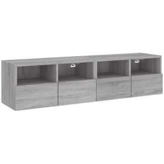 vidaXL Vidaxl - Muebles De Pared Para Tv 2 Uds Madera Gris Sonoma 60x30x30 Cm