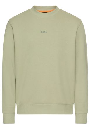 Boss Orange by Hugo Boss Sweatshirt BOSS ORANGE WeSmallcrew, Herren, Gr. XXL, gr&uuml;n (open gr&uuml;n370), Sweatware, Obermaterial: 100% Baumwolle, relaxed fit, Rundhals, eingesetzt B