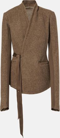 Rick Owens Hollywood wool wrap jacket
