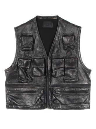 VIP【関税送料無料】希少 PRADA LOGO LEATHER VEST Men's Prada Vests - up to −44% | Stylight
