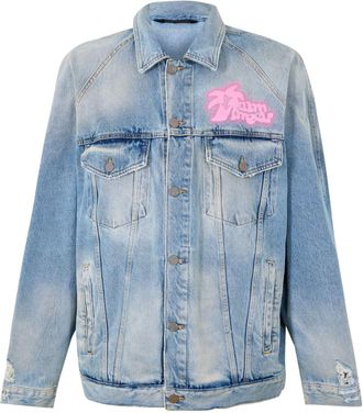 Palm Angels Mens Hunter Jacket in Blue Fu - Multicolour - Size X-Large