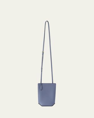 Valextra Vivi Leather Crossbody Phone Bag