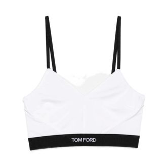 Tom Ford Sport Bras, female, White, Size: S Modal Signature Top