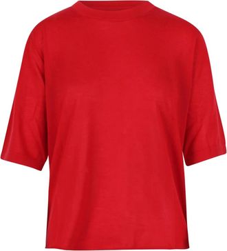 Loulou Studio Cashmere Knitwear, female, Red, Size: M Cashmere T-shirt