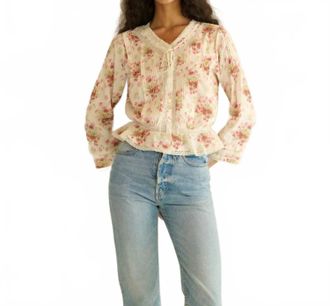 D&ocirc;en Womens Hillock Top In Ivory Lantana Floral