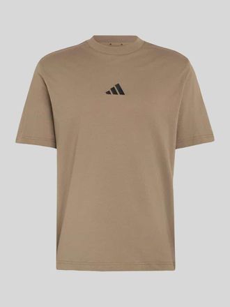 adidas Regular Fit T-Shirt aus reiner Baumwolle in Khaki, Gr&ouml;&szlig;e XXXL