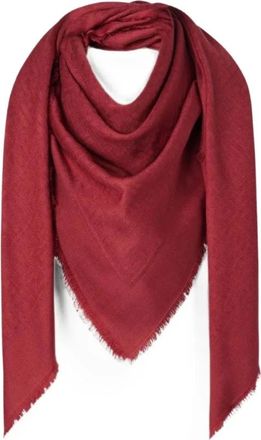 Fendi Accessoires, Heren, Rood, ONE Size, Scialle 145x 145 FF Sjaal