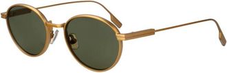 Ermenegildo Zegna Ez 0287 Zonnebril - Heren - Zonnebrillen - Geel - 52 MM - Accessoires