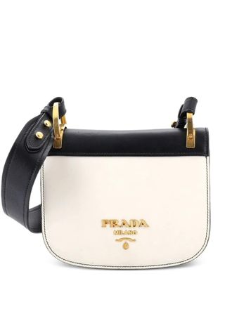 Prada Pionniere Saddle City Calfskin Small crossbody bag - Wit