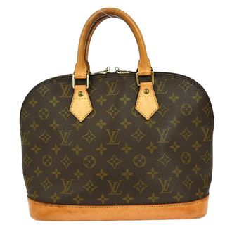 Louis Vuitton Alma Handbag Monogram Canvas Brown Canvas Handbag (Pre-Owned)
