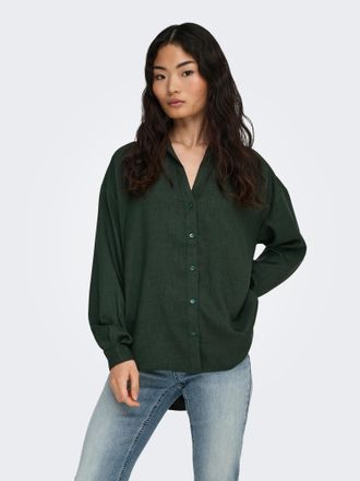 Only Hemdbluse ONLY ONLHARRIET LIFE L/S SHIRT WVN, Damen, Gr. XS, rosin detail:melange, Web, Obermaterial: 100% Polyester, meliert, regular fit Po-bedecken