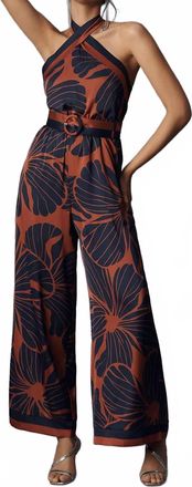 Hutch Woodson Halter Style Jumpsuit In Copper