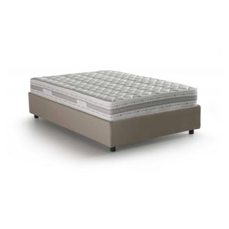 Talamo Italia Talamo Italia - Cama De Plaza Y Media Greta, Cama Contenedor Con Tapizado En Ecopiel, 100% Made In Italy, Apertura Lateral, Con Colch&oacute;n Cm 120x190 Inc