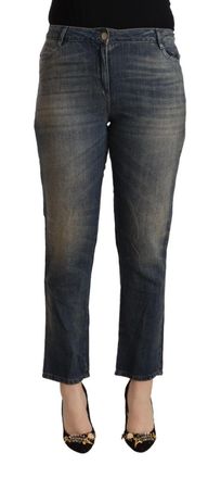 Twin-Set Twinset Washed Cotton Cropped Capri Women Womens Jeans
