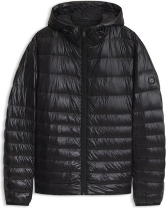 BOSS Hooded down jacket in water-repellent fabric