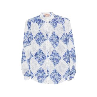 Twinset Floral-print Long-sleeve Shirt