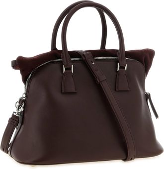 Maison Margiela Womens Bordeaux Calfskin Shoulder Bag