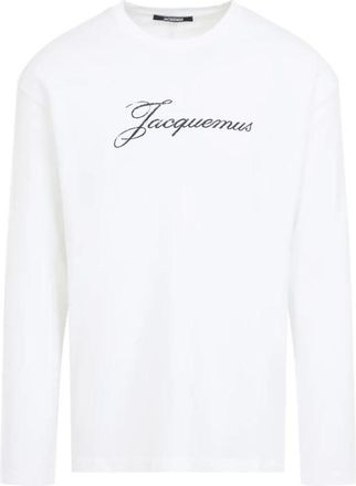 Jacquemus Le T-shirt - Heren - Longsleeves - Wit - L - Katoen - Tops