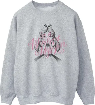 Disney Dames/Dames Alice In Wonderland In Een Wereld Van Mijn Eigen Sweatshirt (Sportgrijs)