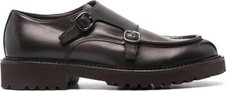 Doucal's leather monk shoes - men - Calf Leather/Rubber/Calf Leather - 43.5 - Brown