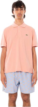 Lacoste Tops, Heren, Oranje, M, Katoen, Klassieke L.12.12 Light Piqu&eacute; Polo