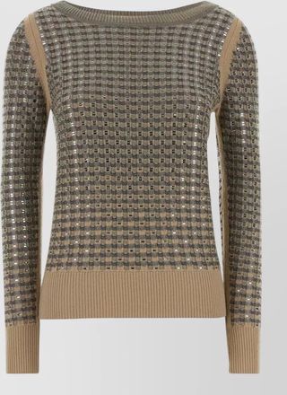 Ermanno Scervino cashmere-blend embroidered knit top