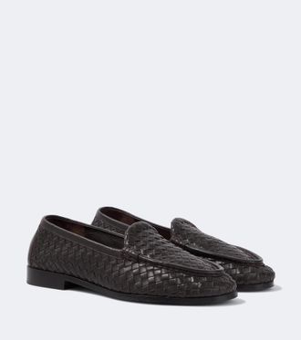 Bottega Veneta Mocasines Silenzio de piel Intrecciato