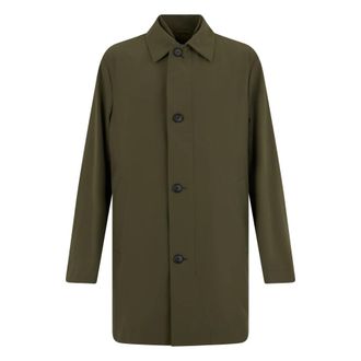 HUGO BOSS Jas in technische stof - Heren - Mantel - Groen - M - Polyester - Jassen